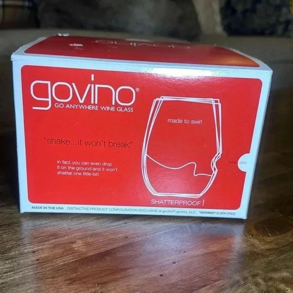 NWT Govino The Go Anywhere Wine Glass Cups Shatterproof BPA Free 16oz. Set of 4 - Picture 2 of 12